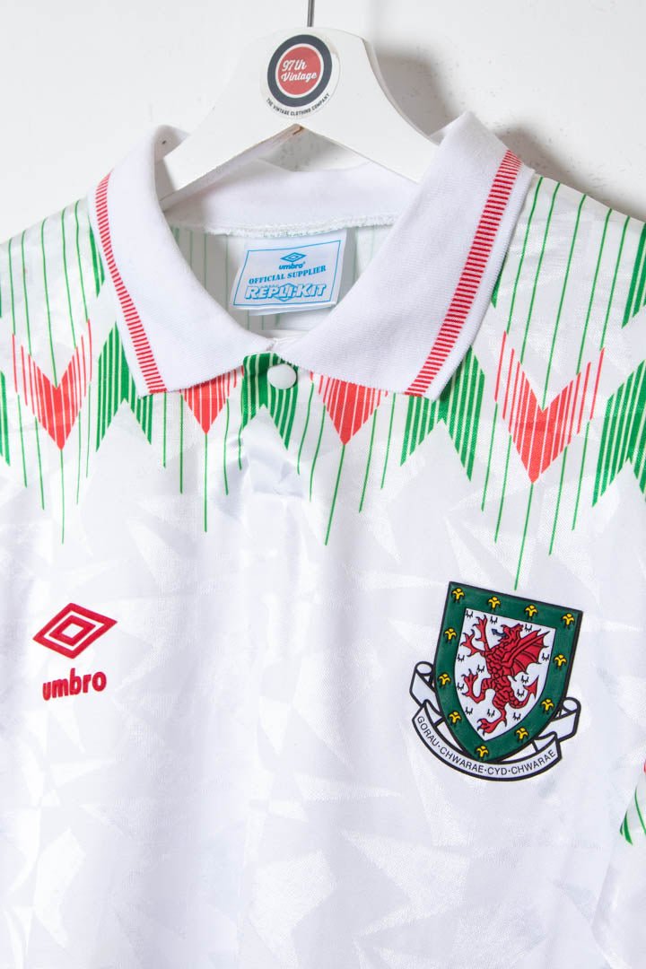 1990 Wales Away Umbro Football Shirt (S) - 97th Vintage