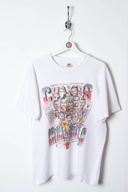 Image of 1991 Chicago Bulls NBA World Champions Single Stitch Graphic T-Shirt (S) - 97th Vintage