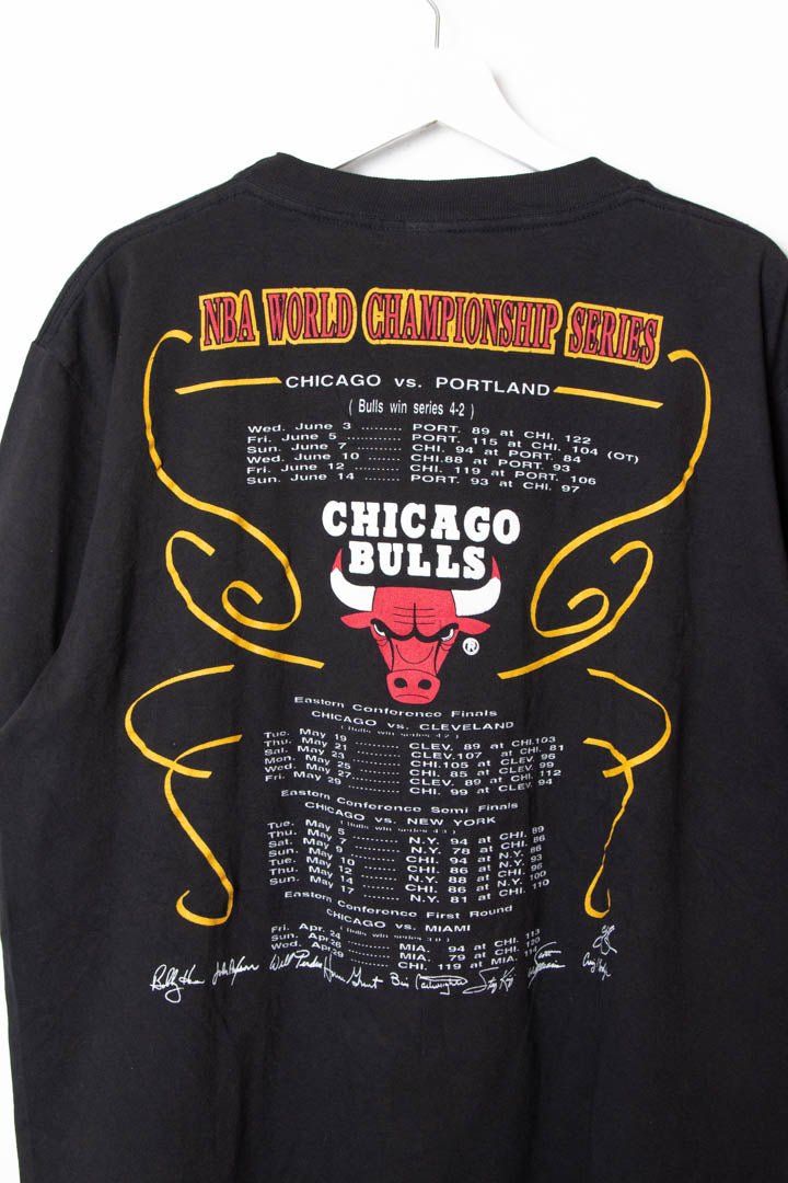 1992 Chicago Bulls World Champions Single Stitch T-Shirt (XL) - 97th Vintage