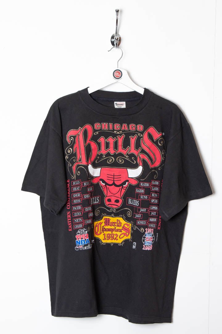 1992 Chicago Bulls World Champions Single Stitch T-Shirt (XL) - 97th Vintage