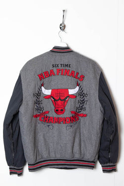 Image of 1998 Chicago Bulls 'Six Time Champions' Reversible Bomber Jacket (M) - 97th Vintage