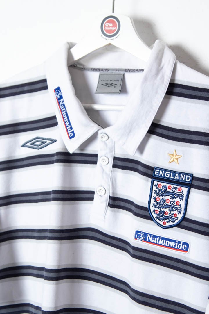 2002 - 04 England Umbro Polo Shirt (XXL) - 97th Vintage