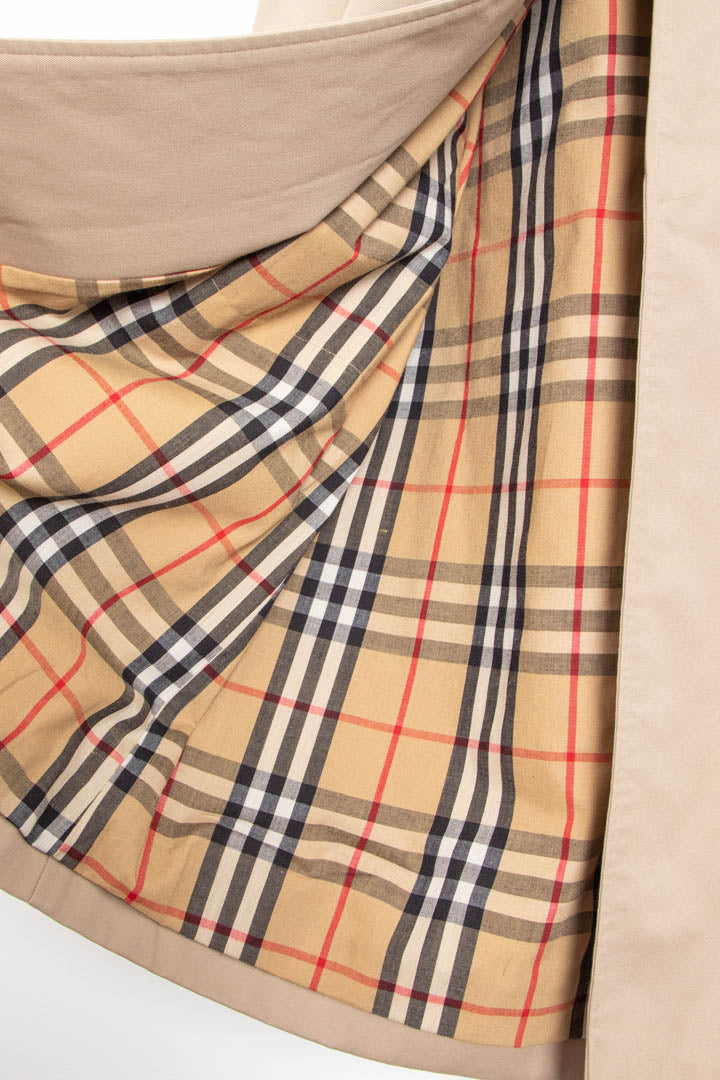 Image of Burberry Nova Check Lined Trench Coat (S)
