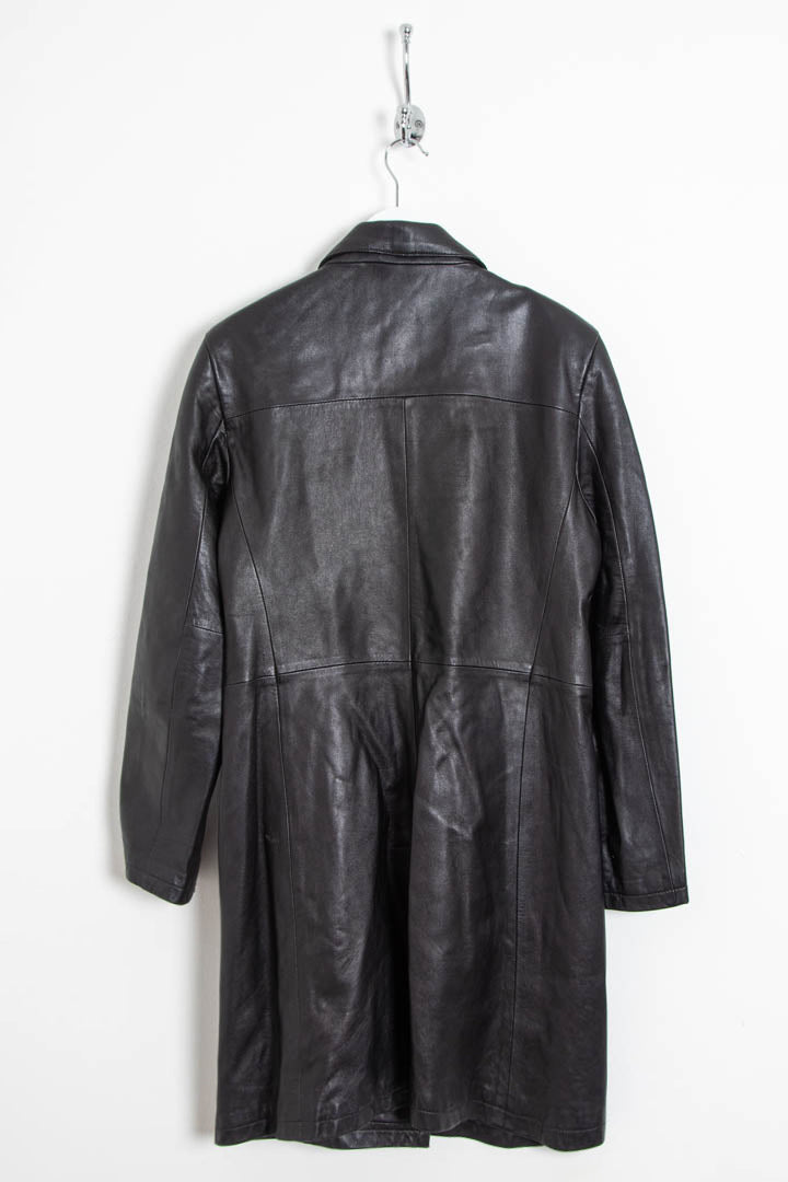 Image of Women's United Colors of Benetton Long Leather Coat (M)