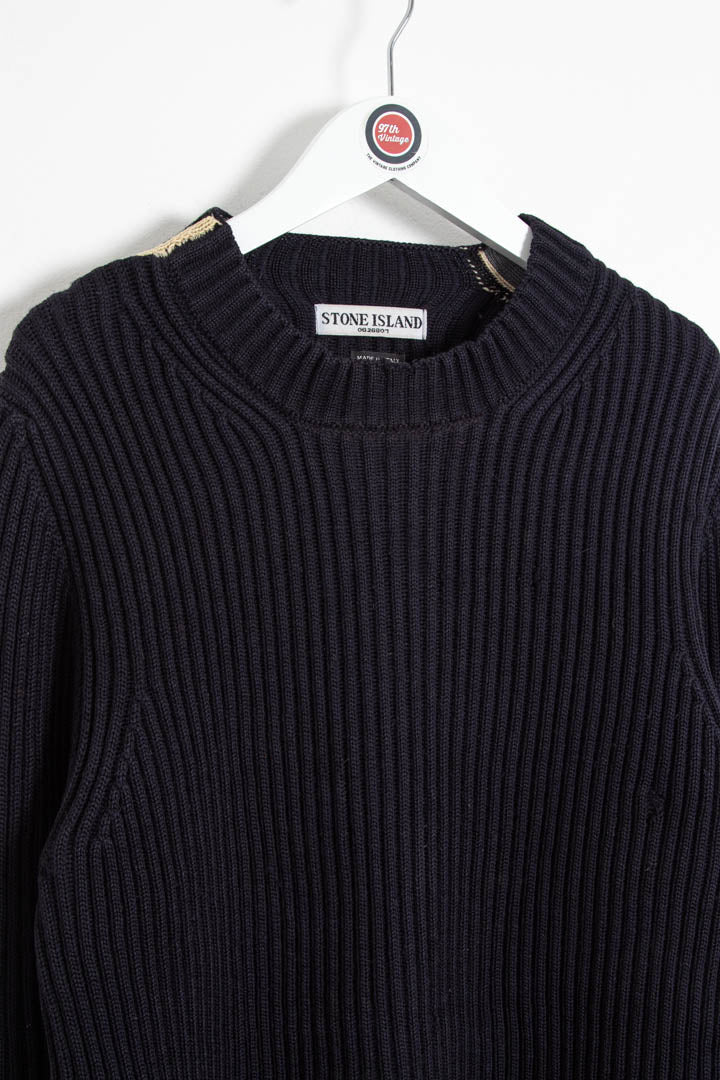 Image of AW 2005 Stone Island Ribbed Wool Knit Jumper (S)