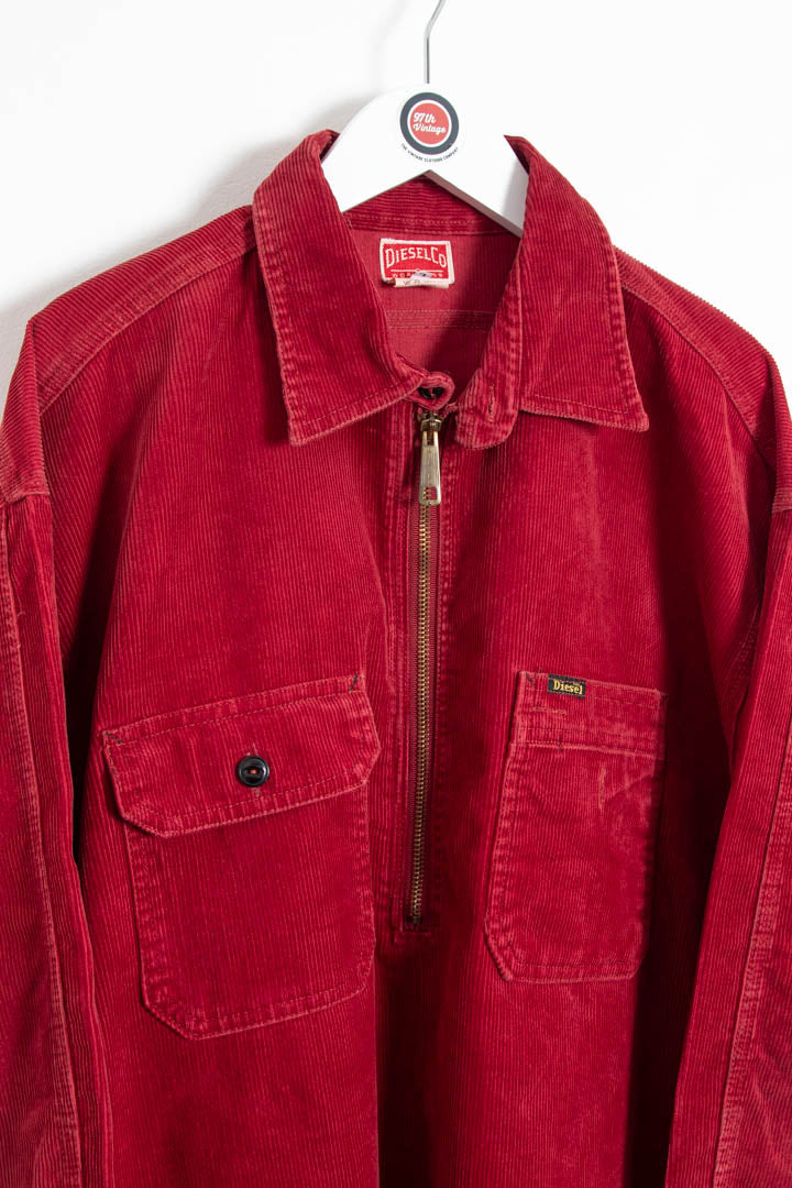 Image of Diesel Corduroy 1/4 Zip Overshirt (L)