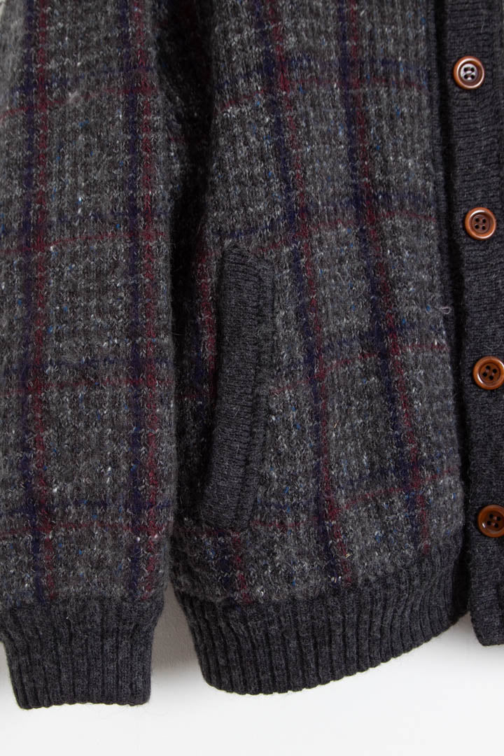 Image of YSL Ribbed Edge Knitted Cardigan (L)