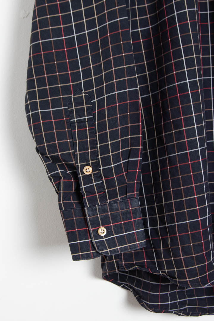 Image of Burberry Long Sleeve Windowpane Shirt (XL)