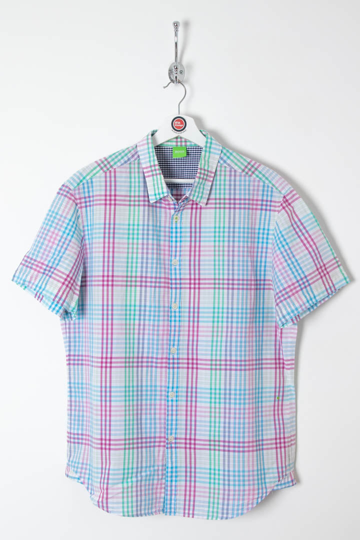 Image of Hugo Boss Short Sleeve Checkered Shirt (L)