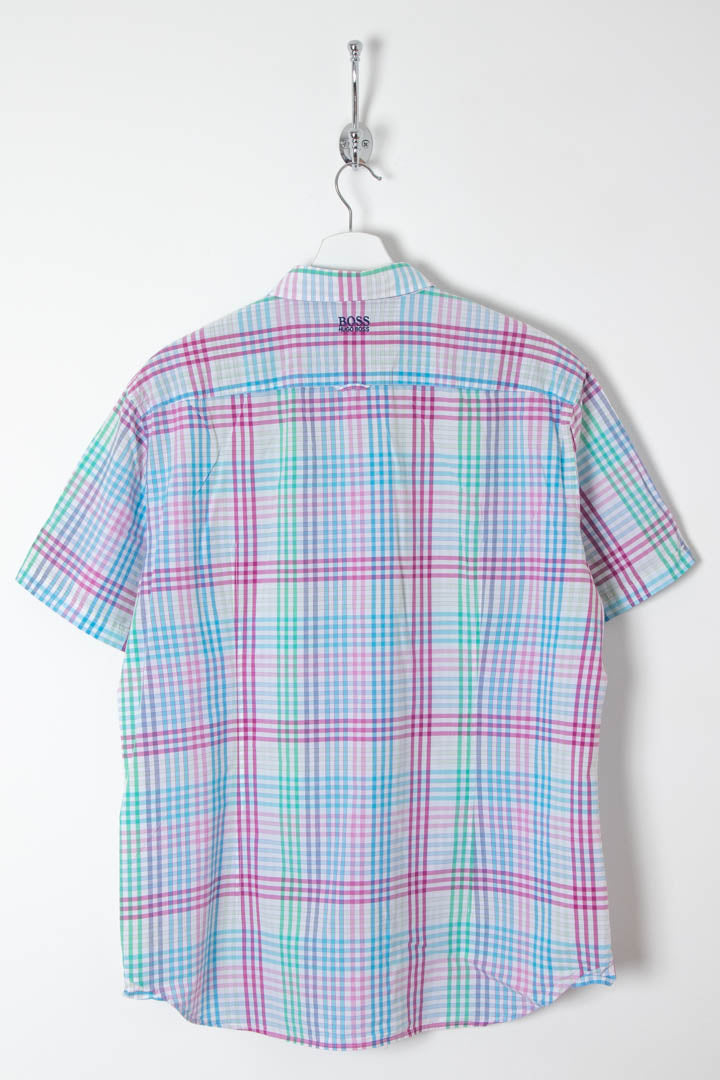Image of Hugo Boss Short Sleeve Checkered Shirt (L)