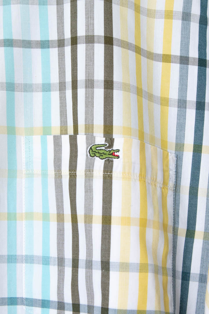 Image of Lacoste Short Sleeve Checkered Shirt (XL)