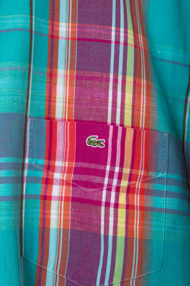 Image of Lacoste Short Sleeve Checkered Shirt (XL)