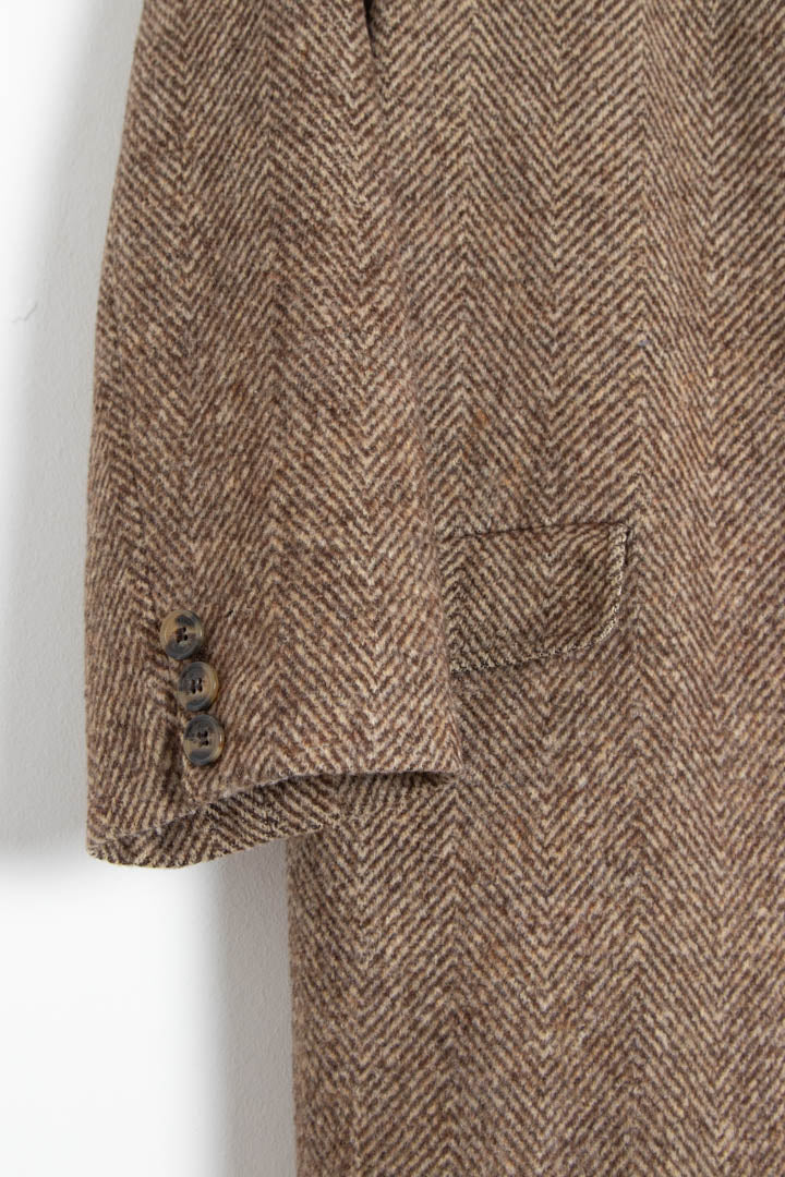 Image of Women's Burberry Herringbone Tweed Trench Coat (S)
