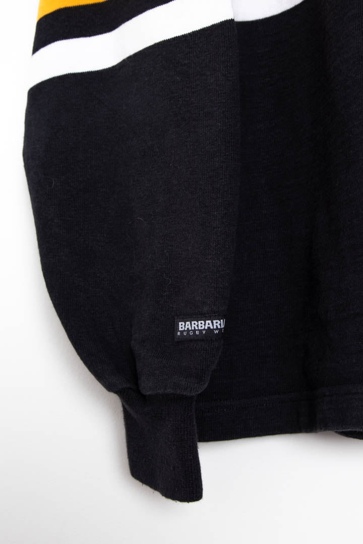 Image of Iowa Hawkeyes Rugby Long Sleeve Polo Shirt (XL)