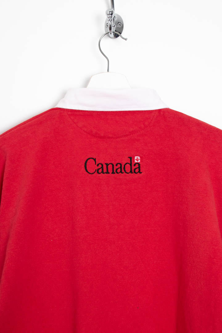 Image of Canada Rugby Long Sleeve Polo Shirt (L)