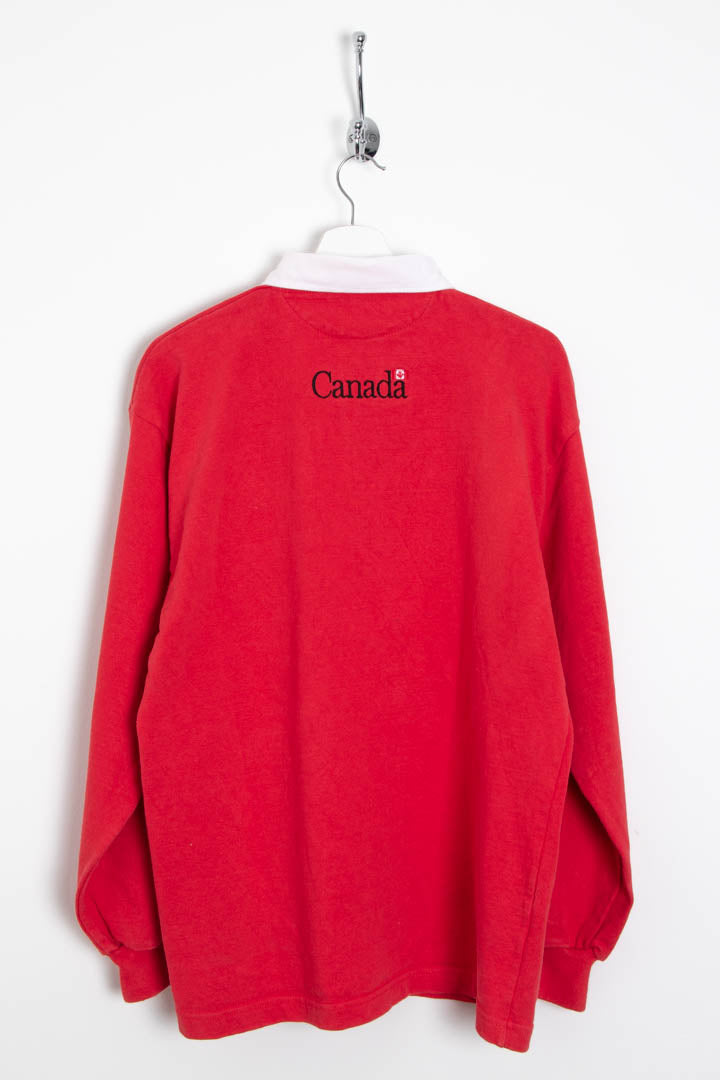 Image of Canada Rugby Long Sleeve Polo Shirt (L)