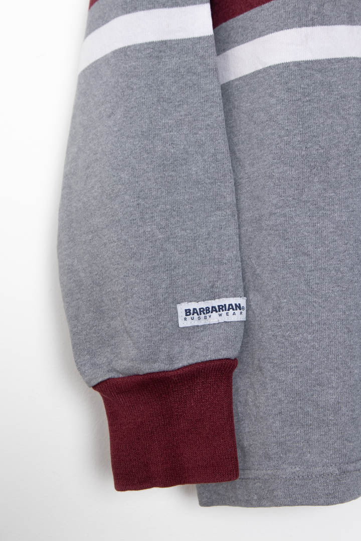 Image of Harvard University Rugby Long Sleeve Polo Shirt (L)