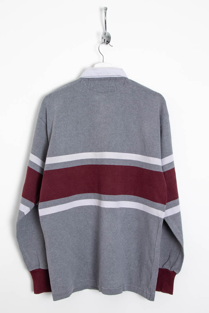 Image of Harvard University Rugby Long Sleeve Polo Shirt (L)