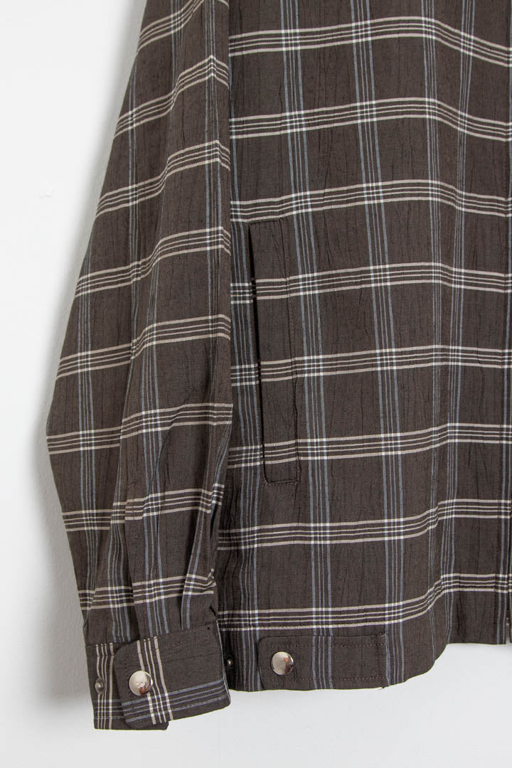 Image of YSL Checkered Harrington Jacket (L)