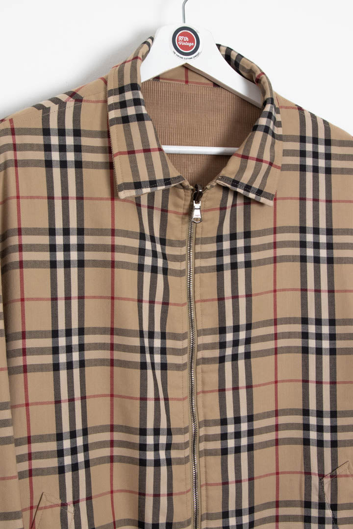 Image of Burberry Reversible Corduroy Harrington Jacket (L)