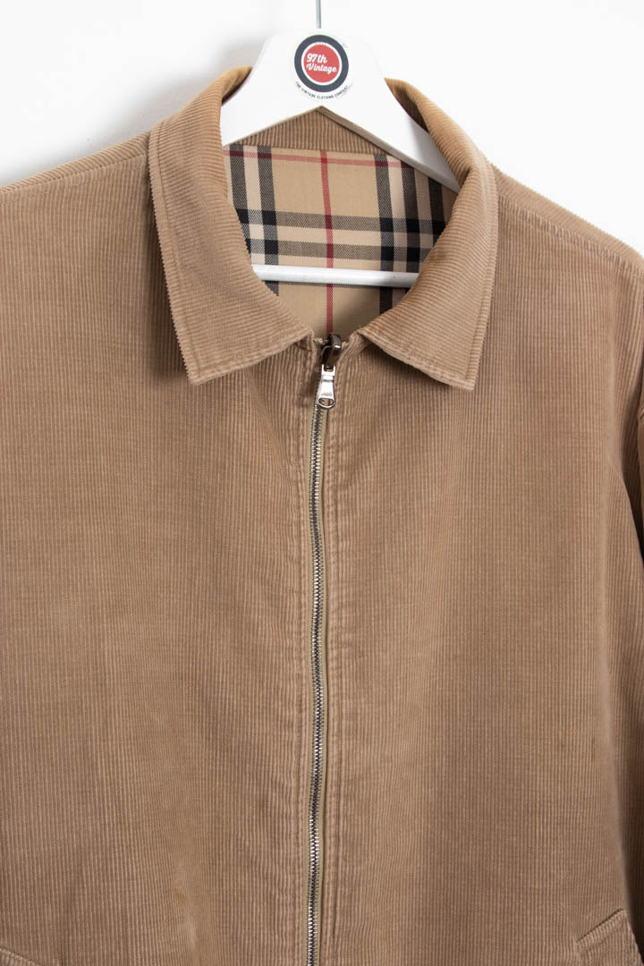Image of Burberry Reversible Corduroy Harrington Jacket (L)
