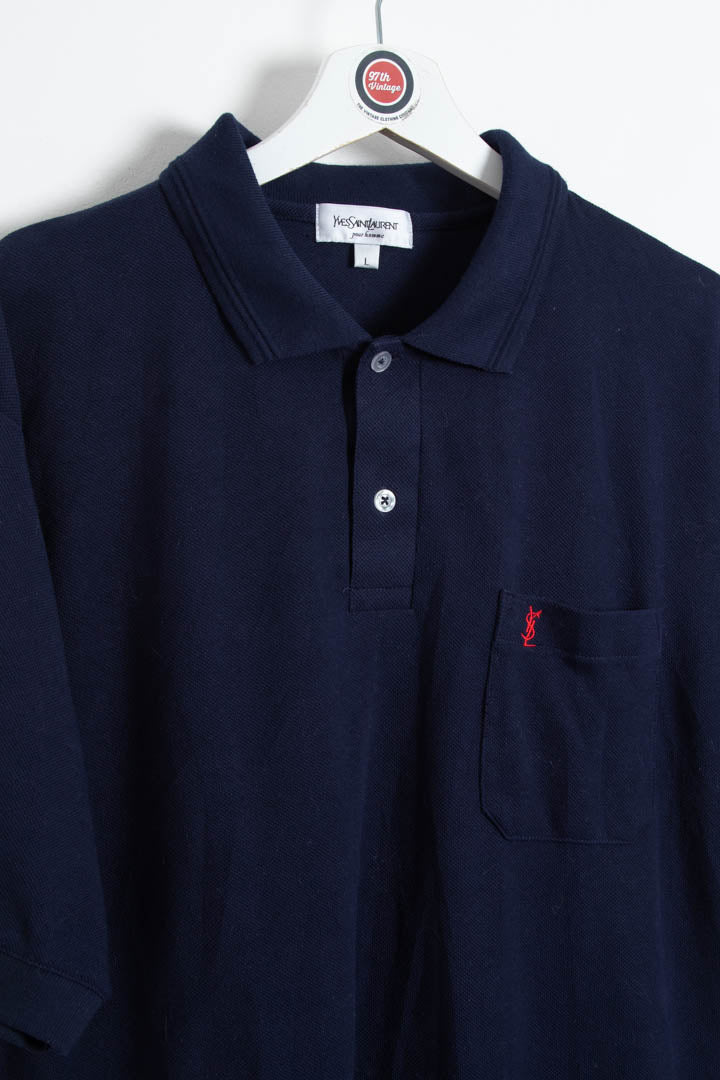Image of YSL Short Sleeve Polo Shirt (L)