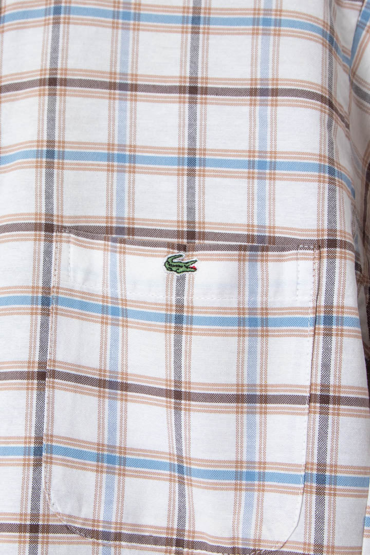 Image of Lacoste Long Sleeve Checkered Shirt (S)