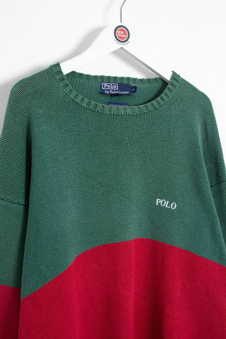 Image of 1993 Polo Ralph Lauren US-67 Regatta Crew Neck Knitted Jumper (L)