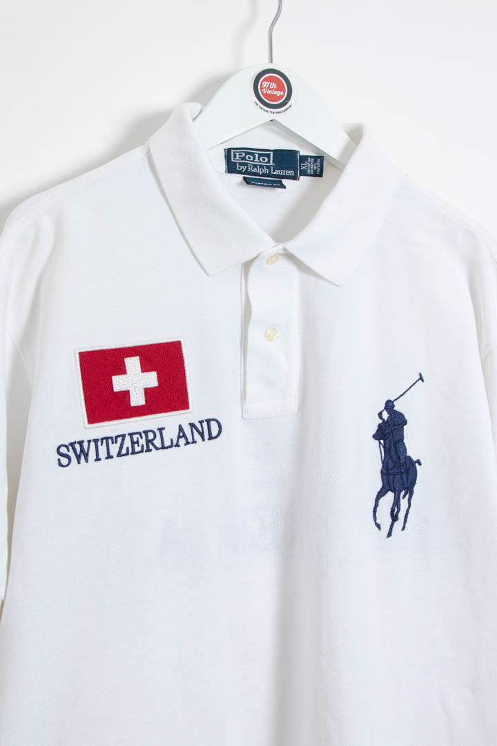 Image of Polo Ralph Lauren Switzerland International Big Pony Short Sleeve Polo Shirt (M)
