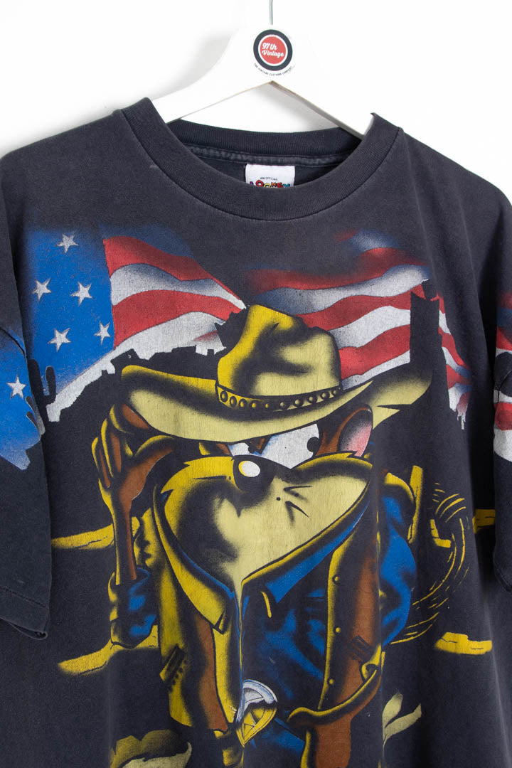 Image of 1996 Looney Tunes Taz Single Stitch Graphic T-Shirt (M)