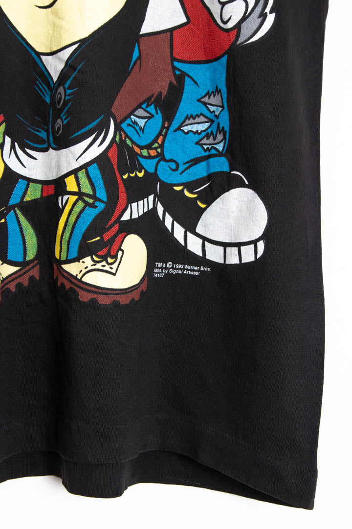 Image of 1993 Looney Tunes Taz Bugs Bunny Sylvester Single Stitch Graphic T-Shirt (S)