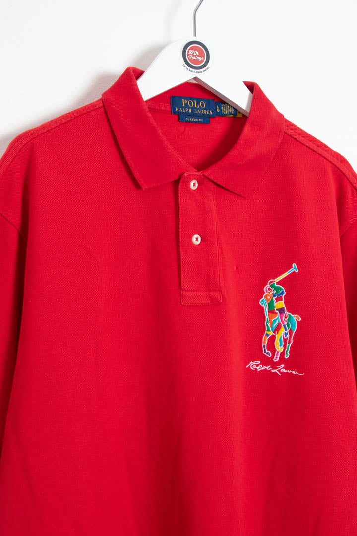 Image of Polo Ralph Lauren Multi Colour Big Pony Short Sleeve Polo Shirt (L)