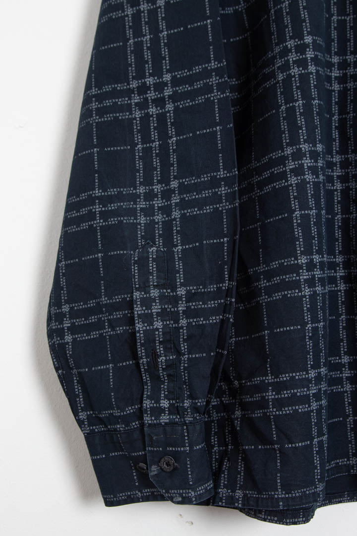Image of Burberry Repeat Logo Long Sleeve Shirt (L)