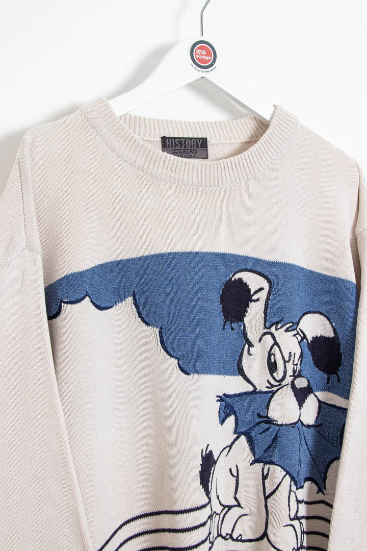 Image of 1999 Iceberg History Dog Cartoon Crew Neck Jumper (XL)