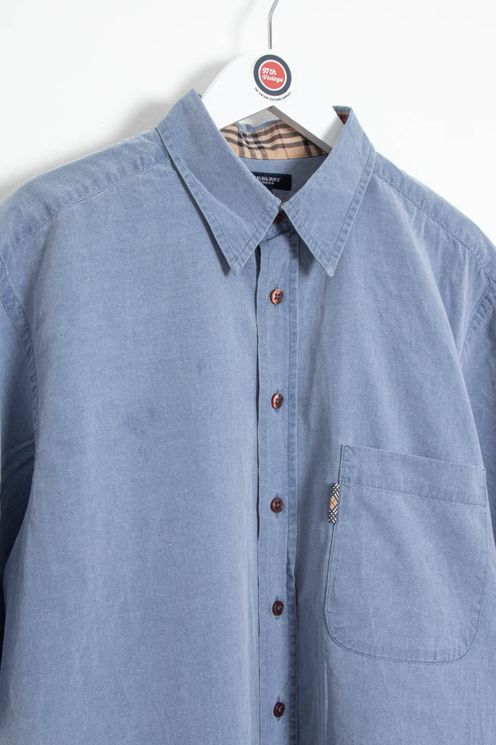 Image of Burberry Short Sleeve Pocket Shirt (L)