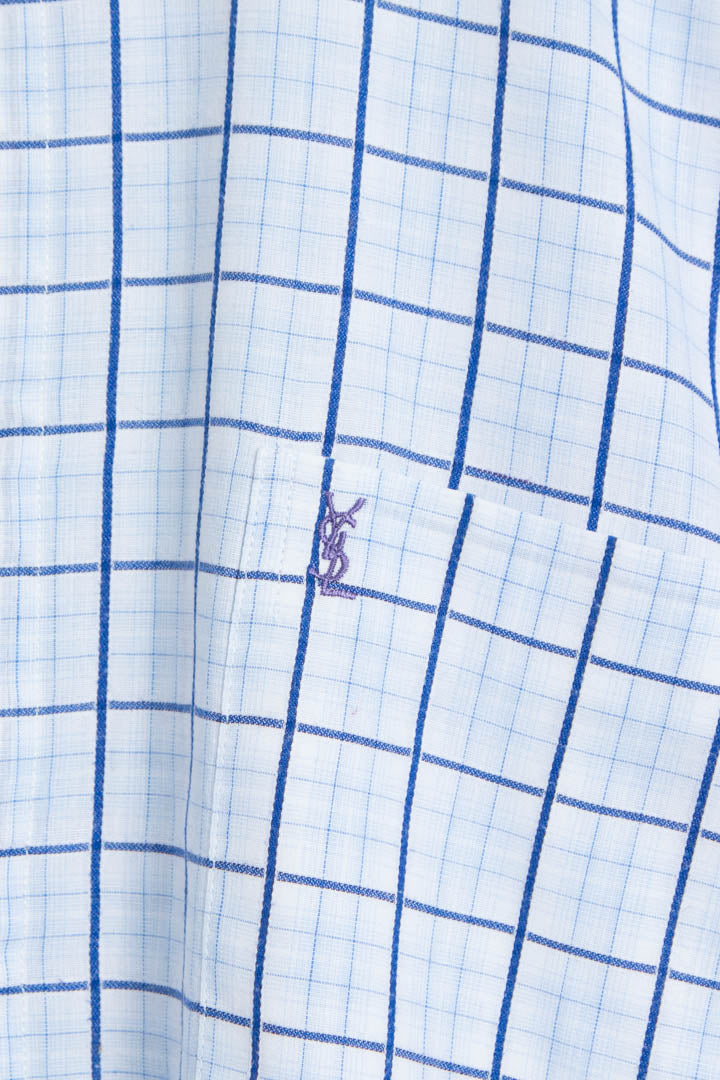 Image of YSL Short Sleeve Checkered Shirt (M)
