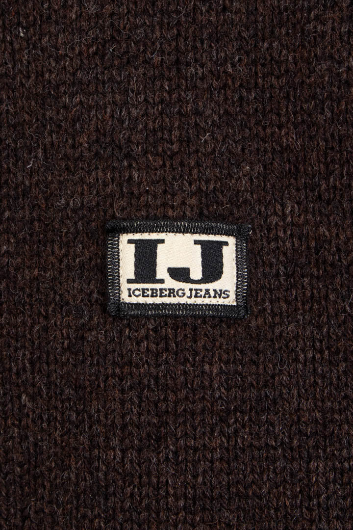 Image of Iceberg Zip Through Wool Jumper (L)