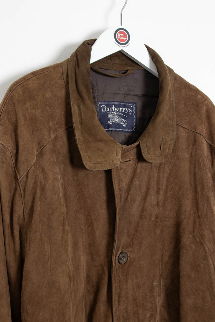 Image of Burberry Brown Suede Coat (L)