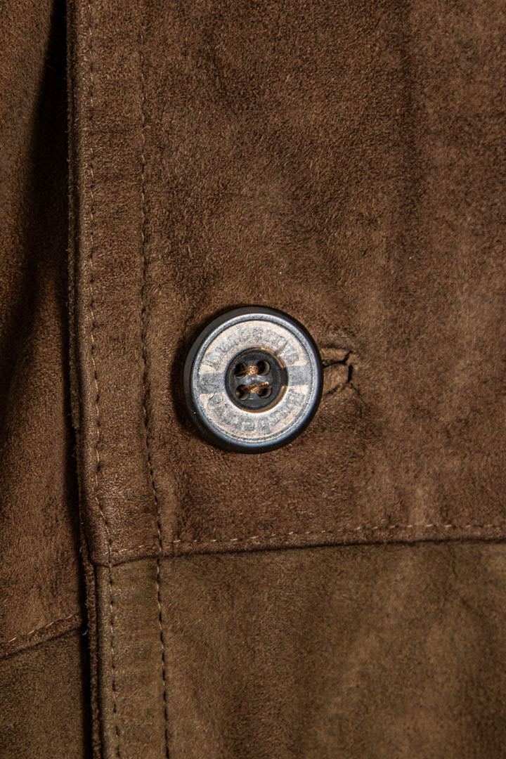 Image of Burberry Brown Suede Coat (L)