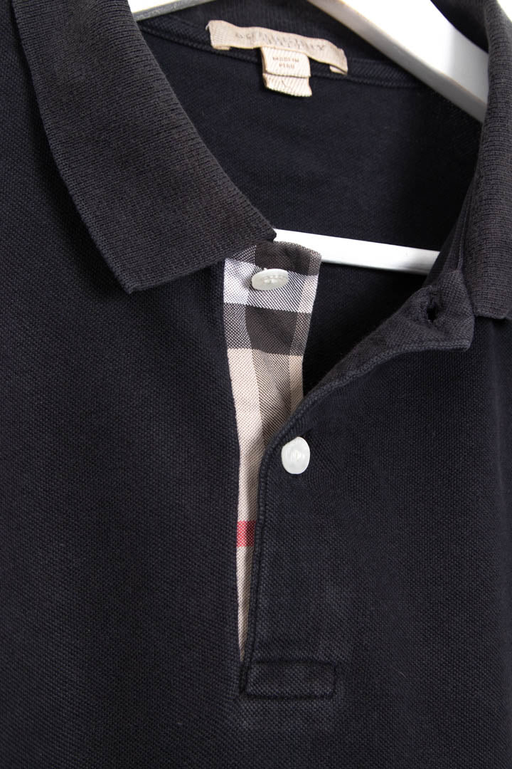 Image of Burberry Short Sleeve Polo Shirt (L)