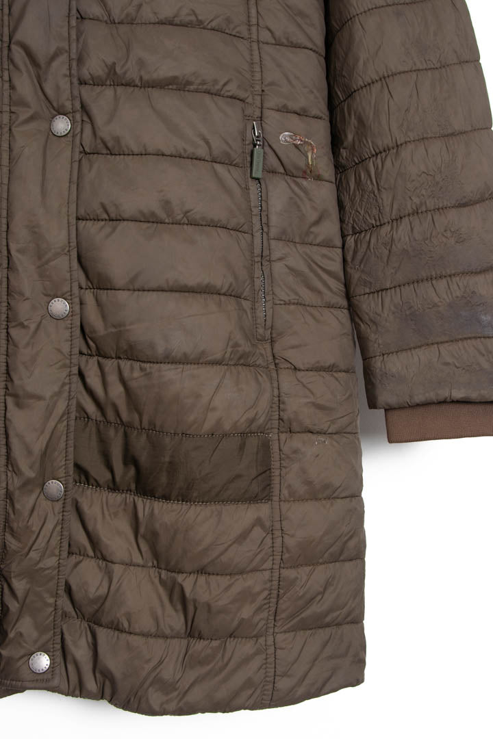 Image of Women's Barbour Gaiter Quilted Long Line Puffer Coat (S)