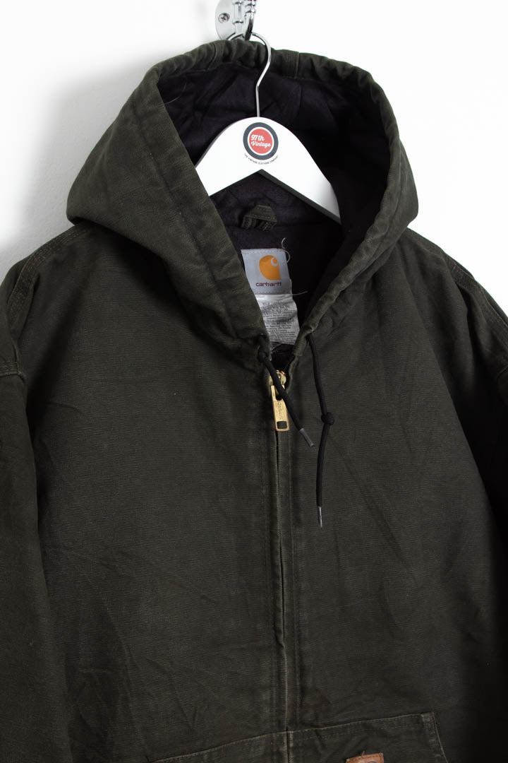 Image of Carhartt J130 Duck Canvas Active Hooded Jacket (XXL)