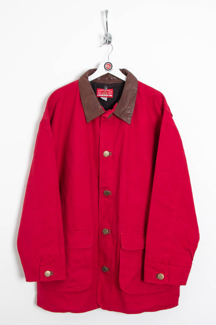 Image of Marlboro Leather Canvas Parka Coat (XL)