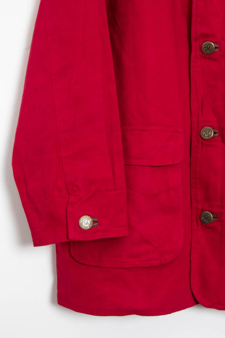 Image of Marlboro Leather Canvas Parka Coat (XL)