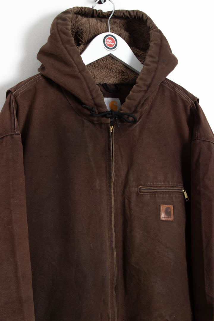 Image of Carhartt J141 Duck Canvas Hooded Sierra Jacket (XXL)