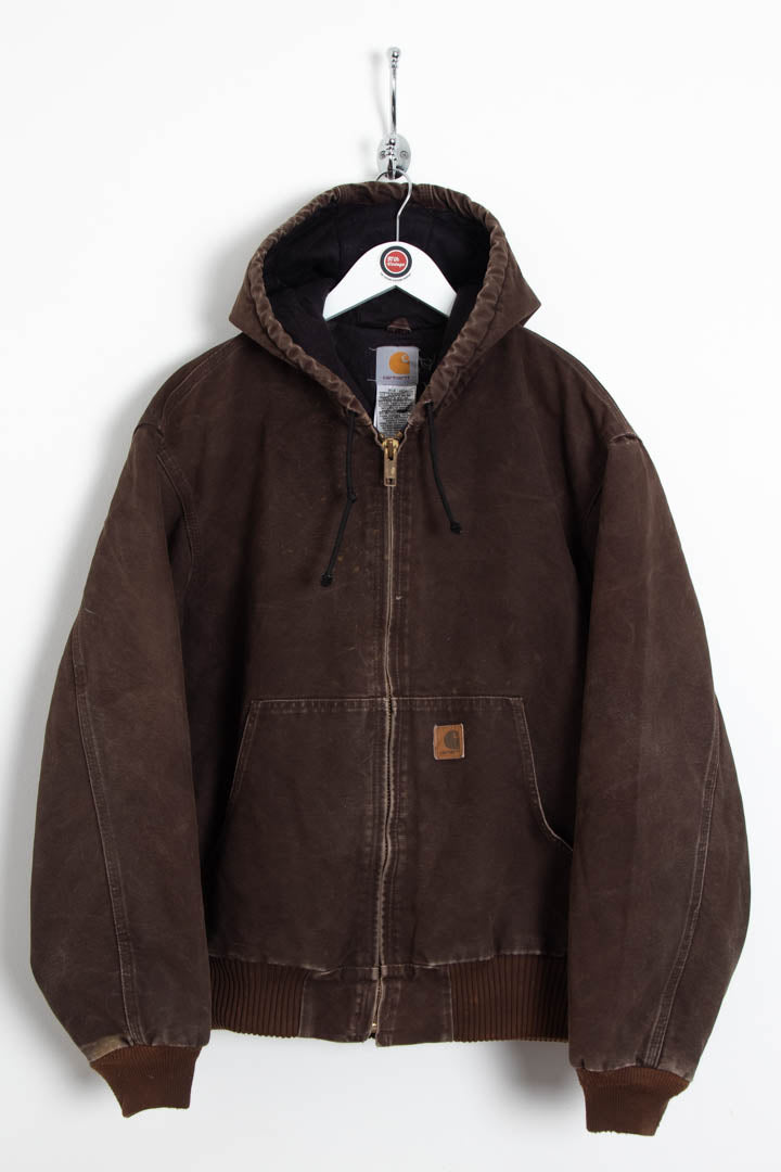 Image of Carhartt J130 Duck Canvas Active Hooded Jacket (L)