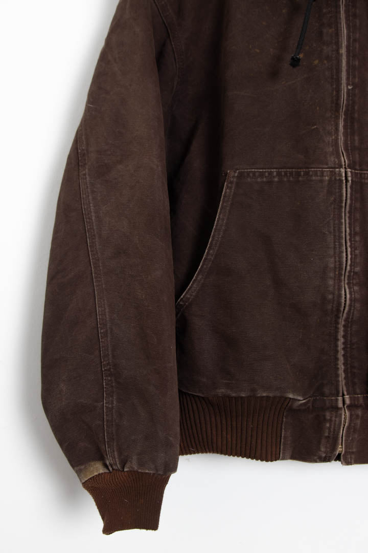 Image of Carhartt J130 Duck Canvas Active Hooded Jacket (L)