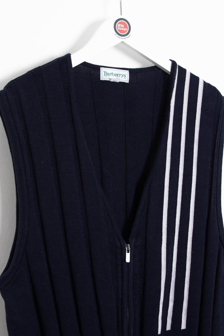 Image of Burberry Golf Zip Through Sweater Vest (L)