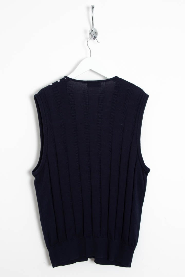 Image of Burberry Golf Zip Through Sweater Vest (L)