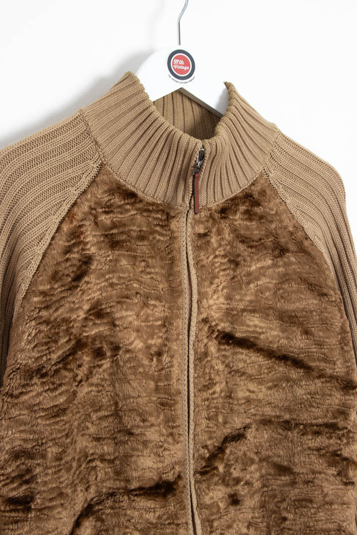Image of Women's Burberry Zip Through Faux Fur Cardigan (M)